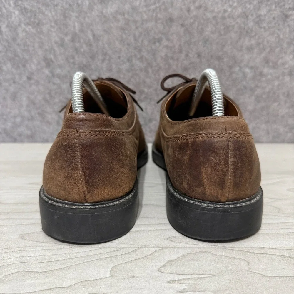 Nunn Bush Mens Brown Leather Moc Toe Oxford Dress Shoes 9.5‎